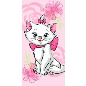  Disney Marie Pink Flower fürdőlepedő, strand törölköző  70*140cm
