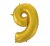 Arany 9-es Gold Mat szám fólia lufi 92 cm
