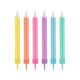 Színes Jumbo Neon tortagyertya, gyertya szett 12 db-os