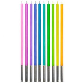 Színes Pastel tortagyertya, gyertya szett 10 db-os