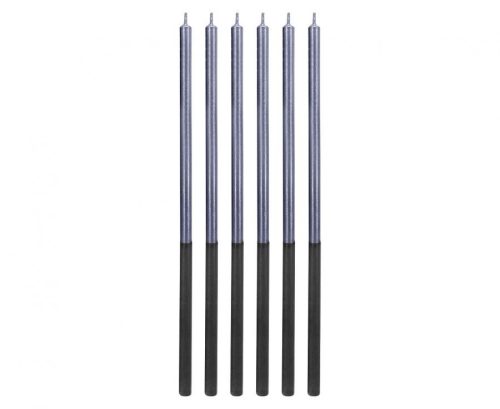 Kék Platinum tortagyertya, gyertya szett 6 db-os