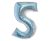 Ezüst Holographic 5-ös szám fólia lufi 76 cm