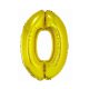 Arany 0-ás Gold szám fólia lufi 76 cm
