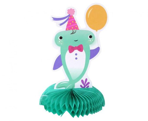 Cápa Party asztali dekoráció 21 cm