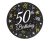 Happy Birthday 50 B&C papírtányér 6 db-os 18 cm