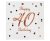 Happy Birthday 40 B&C White szalvéta 20 db-os 33x33 cm