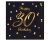 Happy Birthday 30 B&C Black-Gold szalvéta 20 db-os 33x33 cm