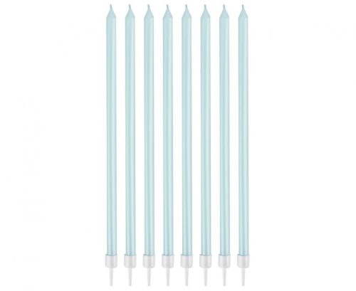 Kék Pearly Light tortagyertya, gyertya szett 8 db-os