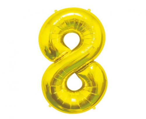 Arany Gold 8-as szám fólia lufi 85 cm