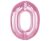 Rózsaszín 0-ás Light Pink szám fólia lufi 92 cm