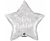 Karácsonyi Silver Star fólia lufi 51 cm
