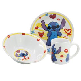   Disney Lilo és Stitch, A csillagkutya Heart porcelán étkészlet Díszdobozban II. osztály