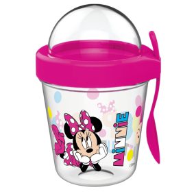   Disney Minnie Chill pohár snack tartó fedéllel és kanállal 350 ml