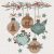 Karácsony Graphic Eco Baubles szalvéta 20 db-os 33x33 cm