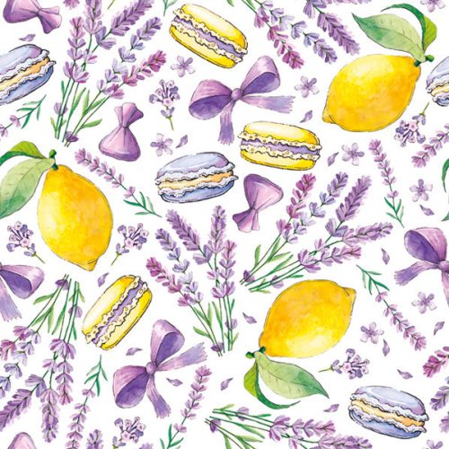 Macaron Limes and Lavender szalvéta 20 db-os 33x33 cm