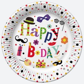Happy Birthday Funny papírtányér 8 db-os 22,7 cm