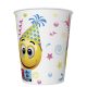 Smiley Icons&Balloons papír pohár 8 db-os 250 ml