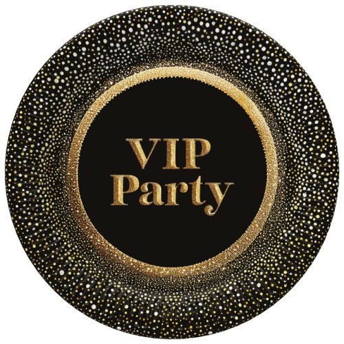 Party Gold VIP papírtányér 8 db-os 22,7 cm