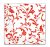 Piros mintás Arabesque Red szalvéta 20 db-os 33x33 cm FSC