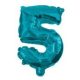 Mini 5-ös Blue szám fólia lufi 32 cm