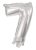 Ezüst Silver 7-es szám fólia lufi 95 cm