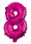 Rózsaszín Hot Pink 8-as szám fólia lufi 95 cm