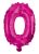 Rózsaszín Hot Pink 0-ás szám fólia lufi 95 cm