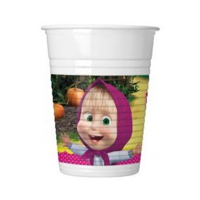 Mása és a medve Forest műanyag pohár 8 db-os 200 ml