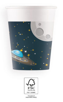 Űr Rocket Space papír pohár 8 db-os 200 ml FSC