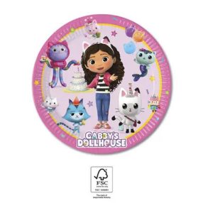 Gabi babaháza Friends papírtányér 8 db-os 20 cm FSC