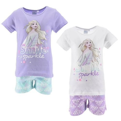 Disney Jégvarázs Smile Sparkle gyerek rövid pizsama 4 - 8 év / 104 - 128 cm