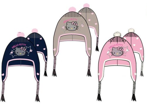 Hello Kitty Stars & Heart gyerek sapka 52-54 cm