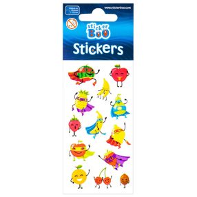 Gyümölcs Superhero matrica