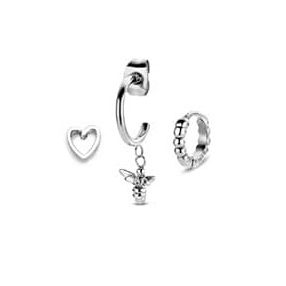 Victoria Ezüst színű méh fülbevaló szett