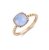 Victoria Rose gold színű kék köves gyűrű