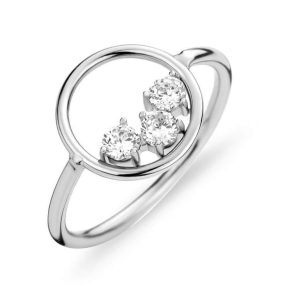 Victoria Ezüst színű fehér köves gyűrű