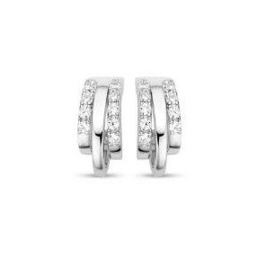 Victoria Ezüst színű fehér köves fülbevaló