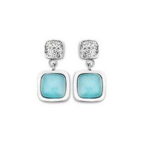 Victoria Ezüst színű kék köves fülbevaló