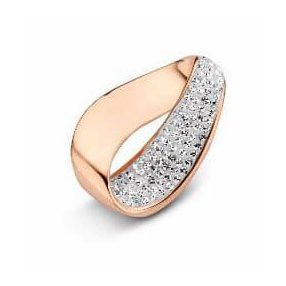 Victoria Rose gold színű fehér köves medál