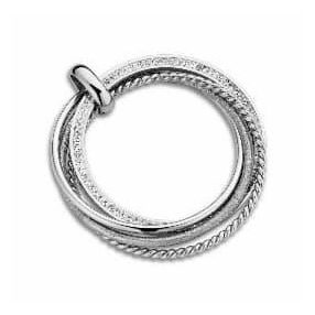 Victoria Ezüst színű fehér köves medál