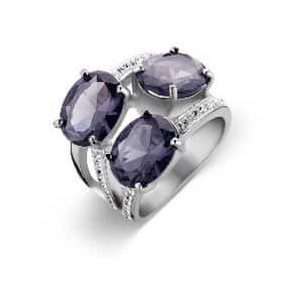 Victoria Ezüst színű kék köves gyűrű