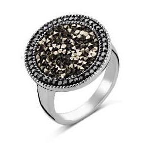 Victoria Ezüst színű fekete köves gyűrű