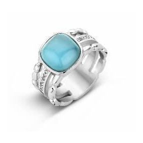 Victoria Ezüst színű kék köves gyűrű