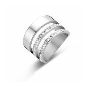 Victoria Ezüst színű fehér köves gyűrű