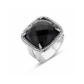 Victoria Ezüst színű fekete köves gyűrű