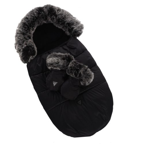 Junama Universal Pelz Tasche und Handschuh Set - Schwarz
