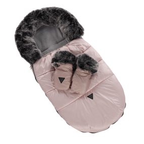 Junama Universal Pelz Tasche und Handschuh Set - Rosa