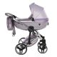 JUNAMA Dolce 3in1 multifunktionaler Kinderwagen - Lila - mit silbernem Gestell
