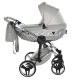 JUNAMA Dolce 3in1 Multifunktionskinderwagen - Silber - mit silbernem Gestell