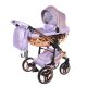 JUNAMA Dolce 3in1 multifunktionaler Kinderwagen - Lila - Kupfer - mit Kupfergestell